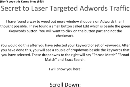 Product picture Laser Targeted Adwords